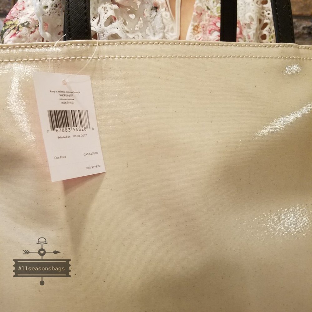 Kate spade Minnie Mouse Tote Francis White Black - Picture 6 of 8